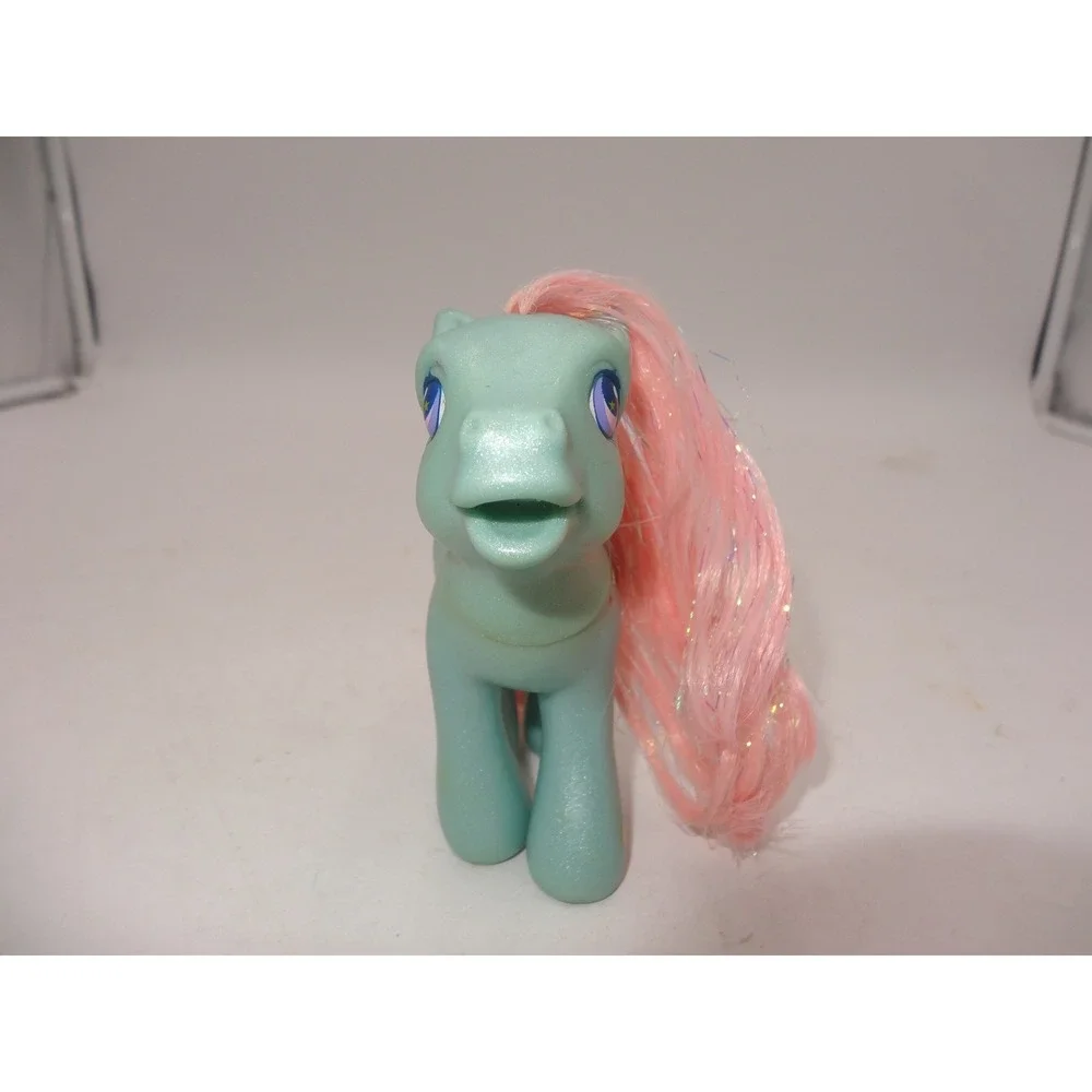 My Little Pony Piccolo Figure‎ With Glitter Hair Teal Pink Hasbro VTG 2002 G3